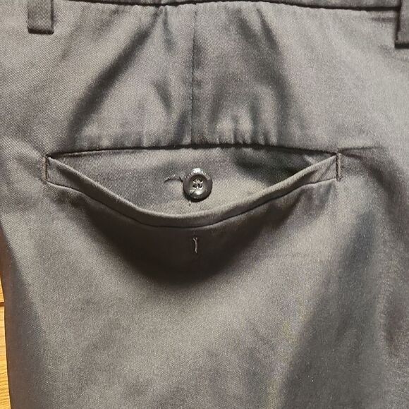 Greg Norman Attack Life Black Pants Men 36 x 32 Golf Flat Front Slacks Polyester - Picture 5 of 8